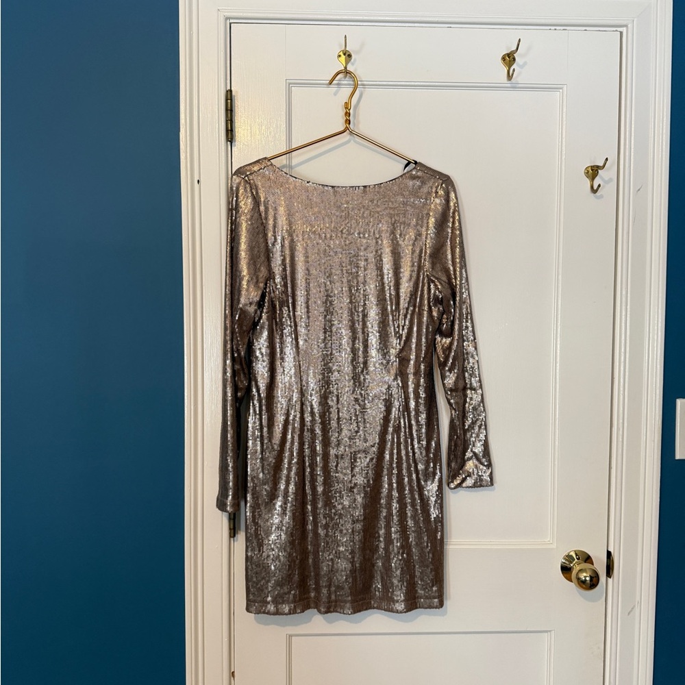 Kardashian Kollection Gold Sequin Dress